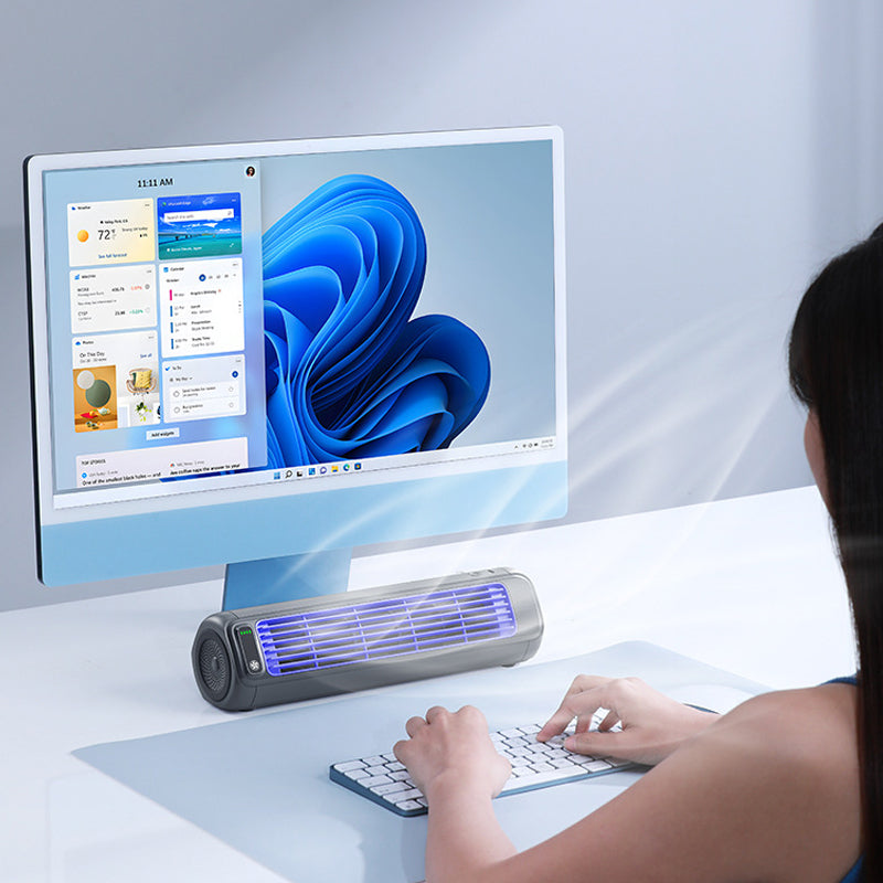 Desk Fan USB Rechargeable Quiet 12-Hour Battery