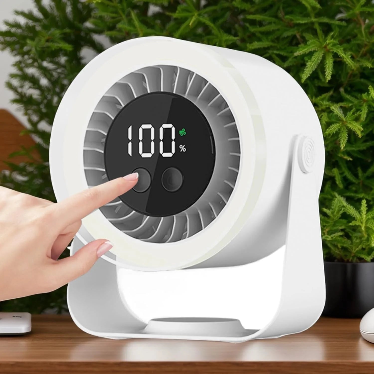 Desk Fan Ultra-Quiet 10 Speeds USB-C Rechargeable 10H