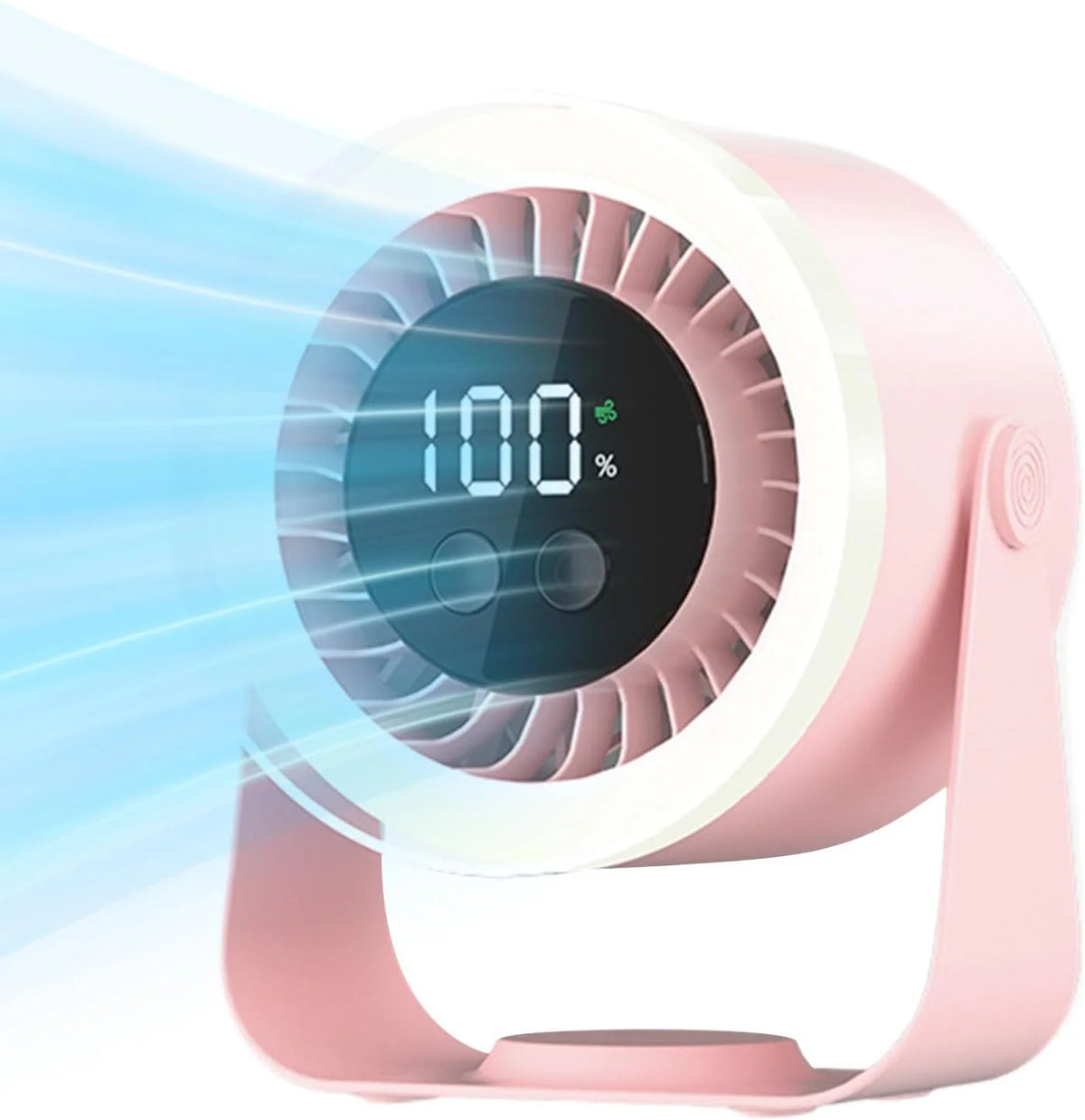 Desk Fan Ultra-Quiet 10 Speeds USB-C Rechargeable 10H