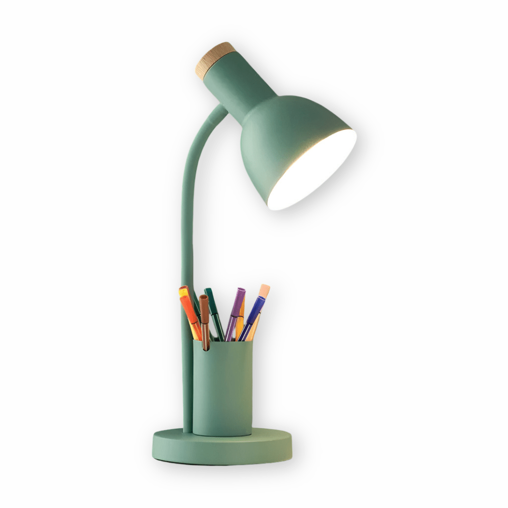 Desk Lamp Adjustable 3 Color Modes Built-In Pen Holder