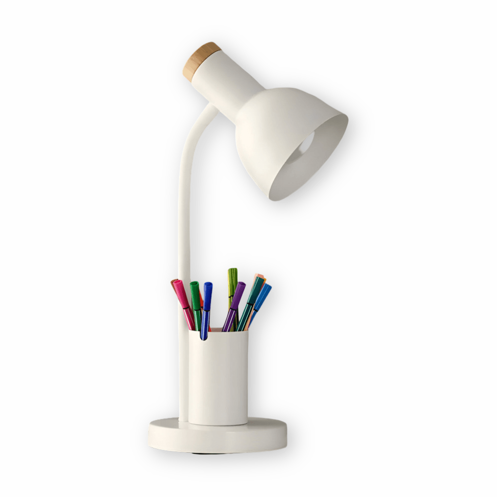 Desk Lamp Adjustable 3 Color Modes Built-In Pen Holder