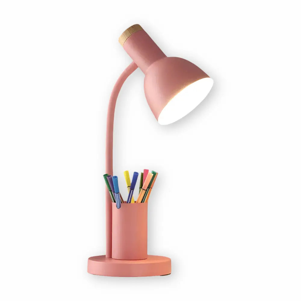 Desk Lamp Adjustable Head Pen Holder Three Mode Lighting