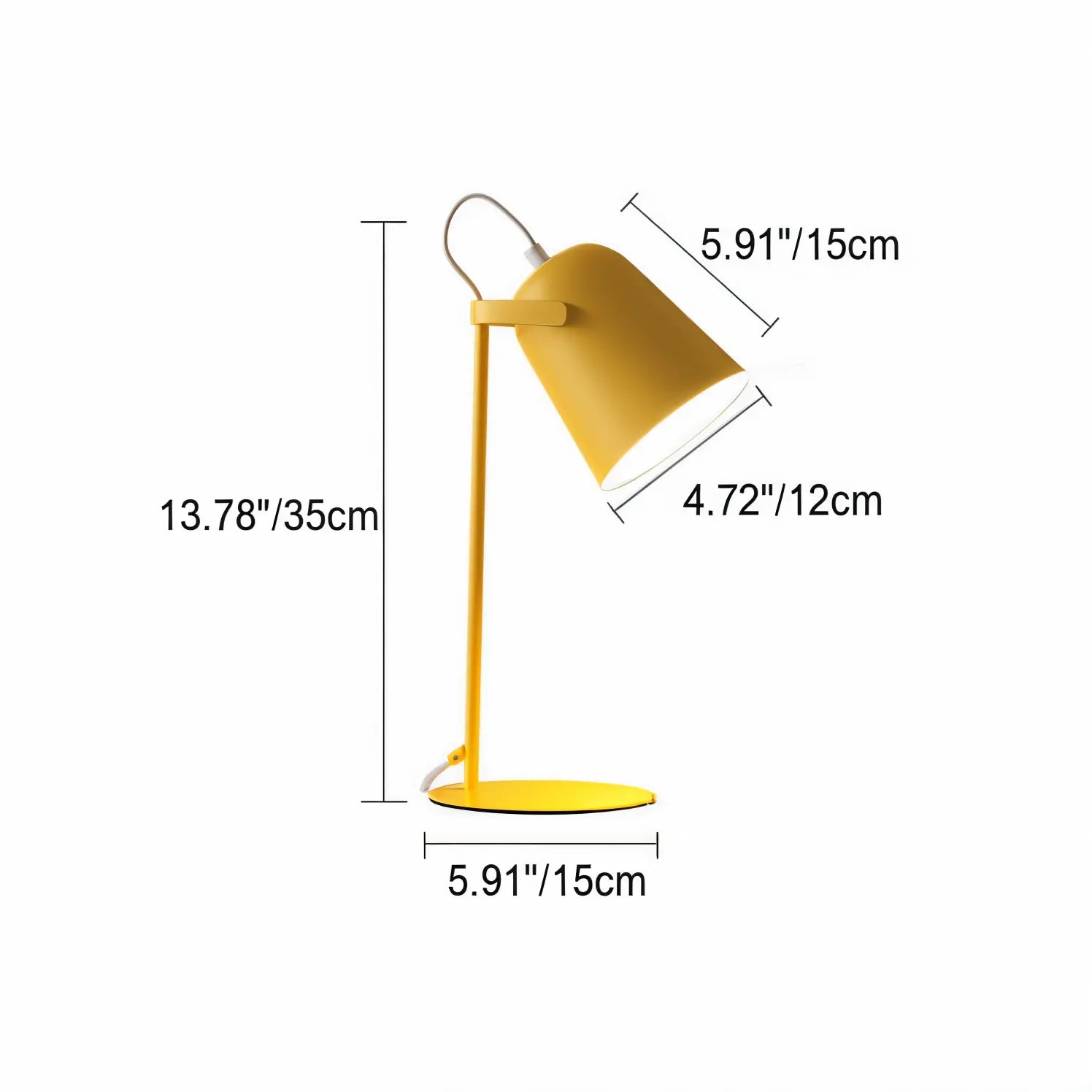 Desk Lamp Nordic Adjustable Shade Metal E27 Socket