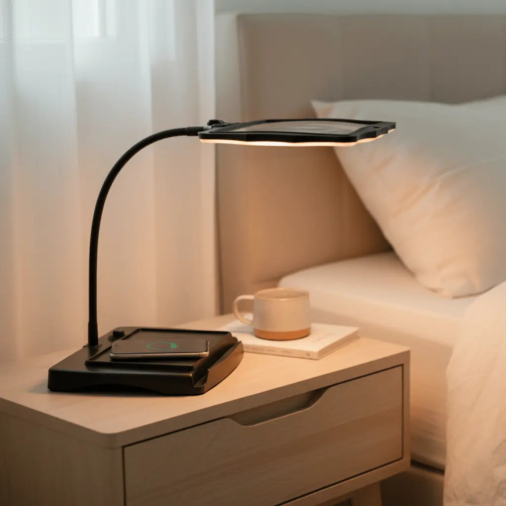 Desk Magnifying Lamp 3x Magnification Flexible Gooseneck