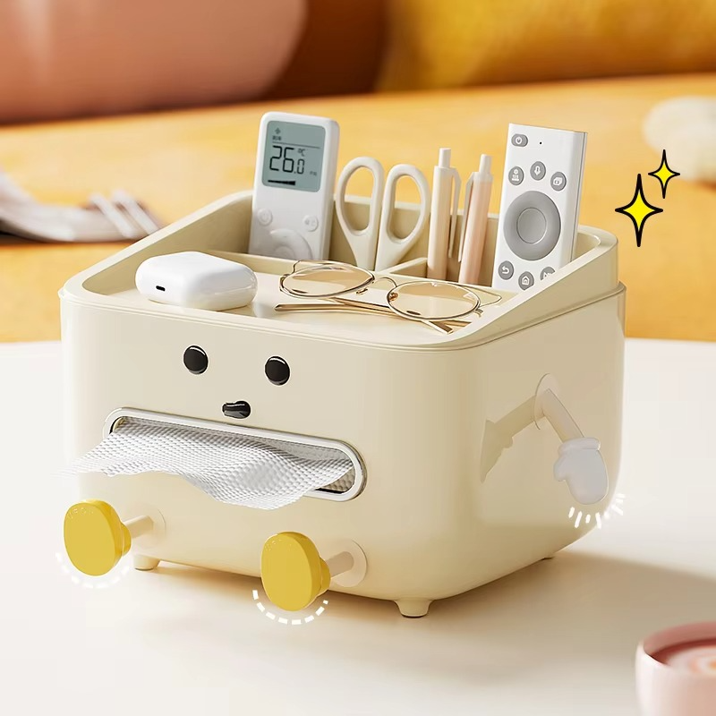 Desk Organizer 4 Compartments Rolling Wheels