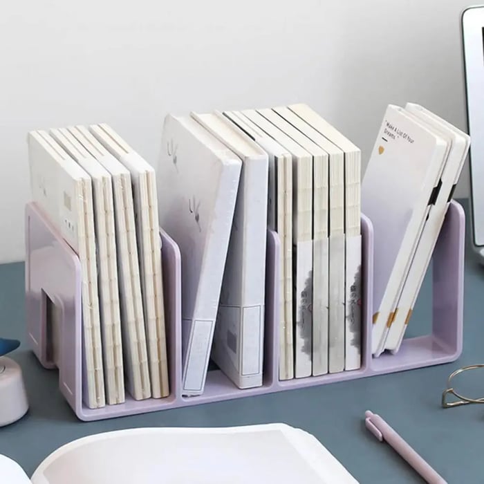 Desk Organizer Four Extra-Large Compartments Vertical Or Horizontal
