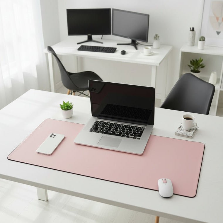 Desk Pad Waterproof Faux Leather Non-Slip Cork Backing