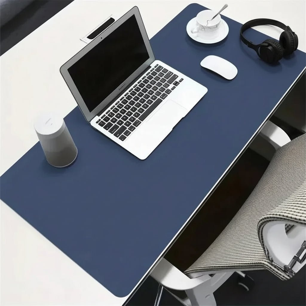 Desk Pad Waterproof Faux Leather Non-Slip Cork Backing