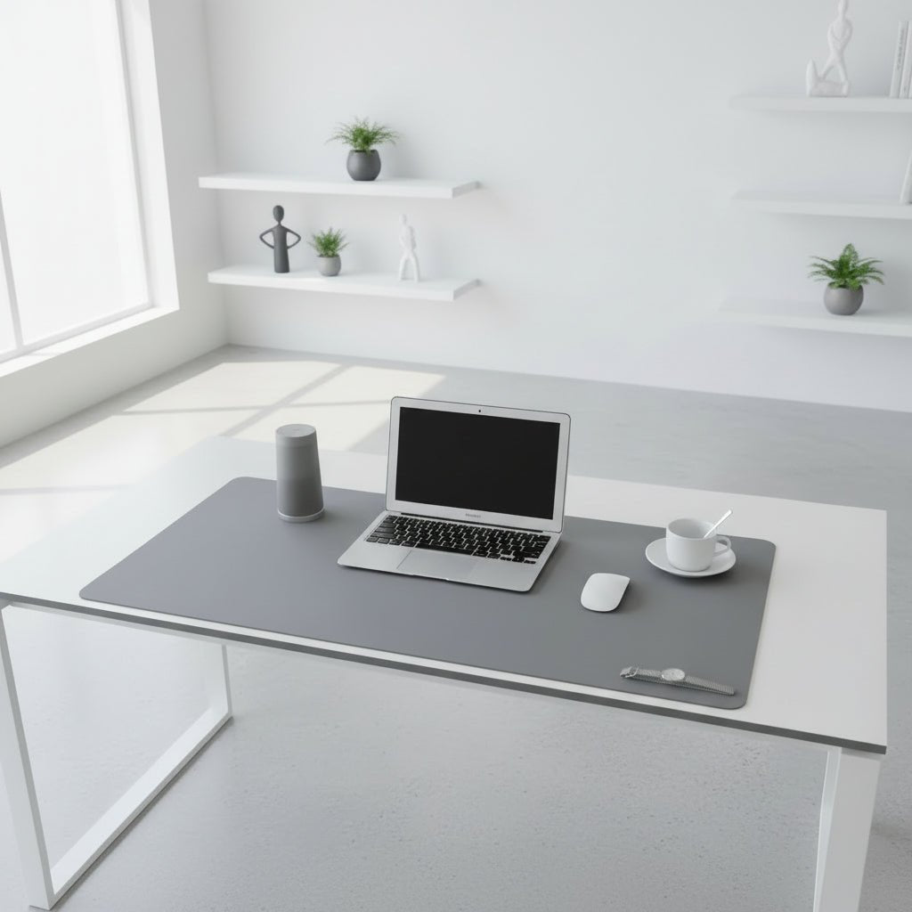 Desk Pad Waterproof Faux Leather Non-Slip Cork Backing