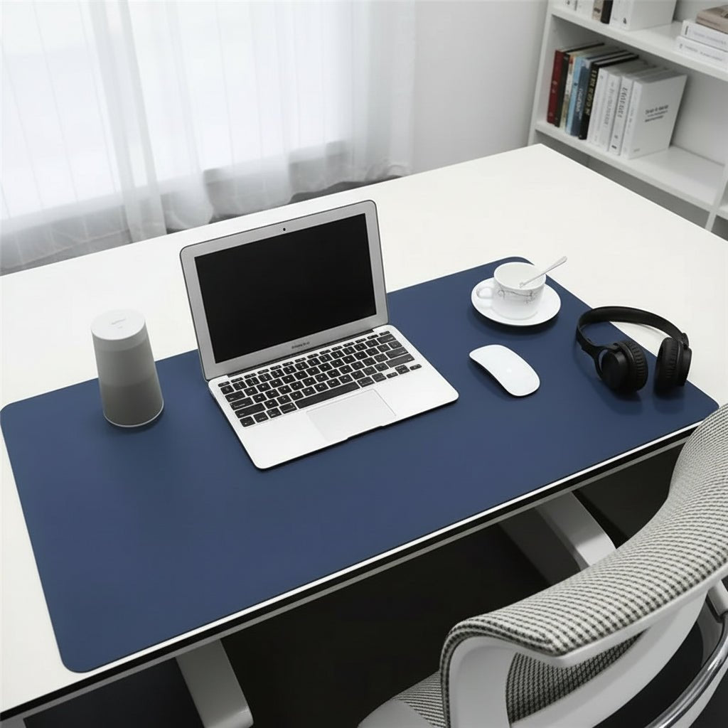 Desk Pad Waterproof Faux Leather Non-Slip Cork Backing