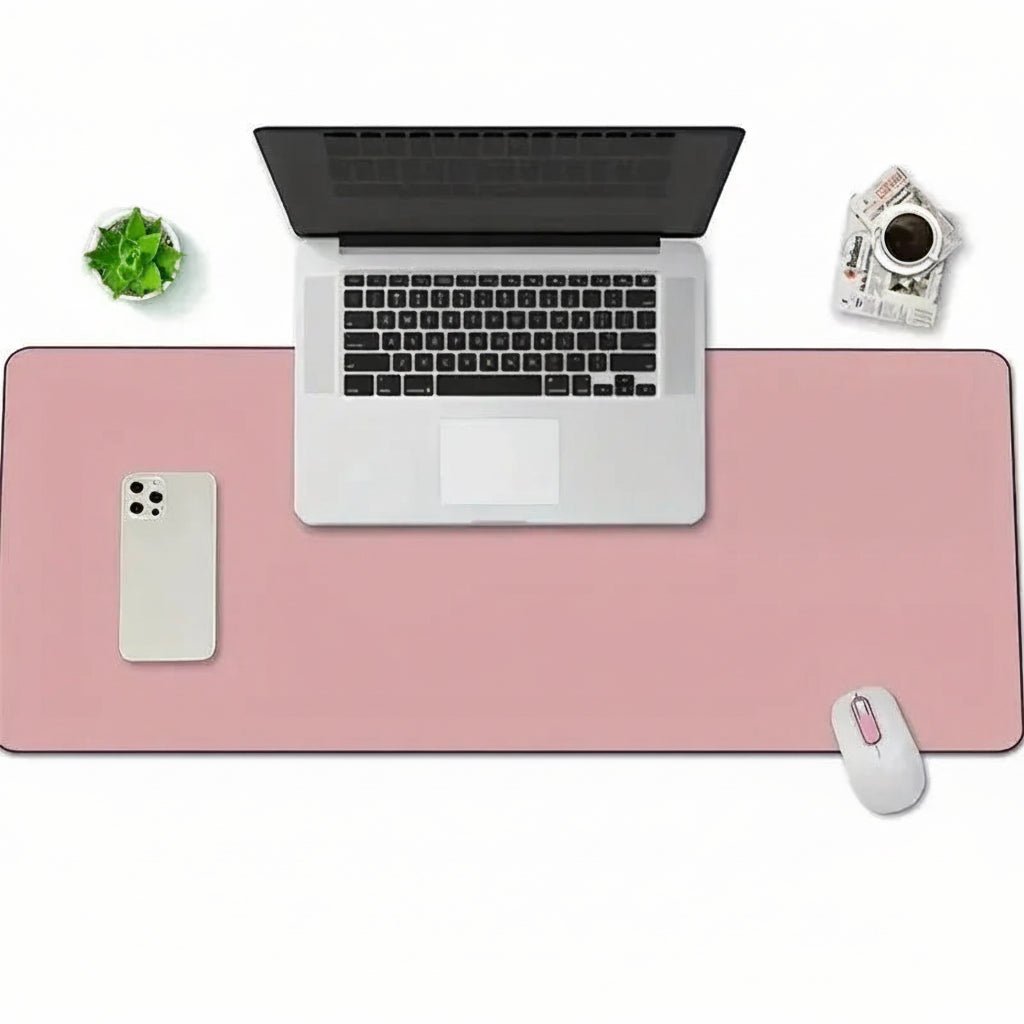 Desk Pad Waterproof Faux Leather Non-Slip Cork Backing