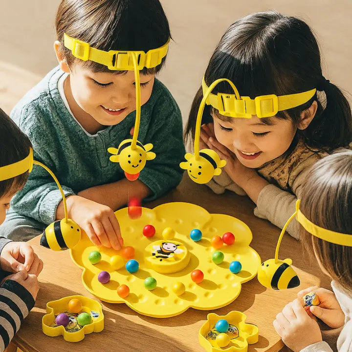 Dexterity Game Bee-Shaped Grabbers & Colorful Balls