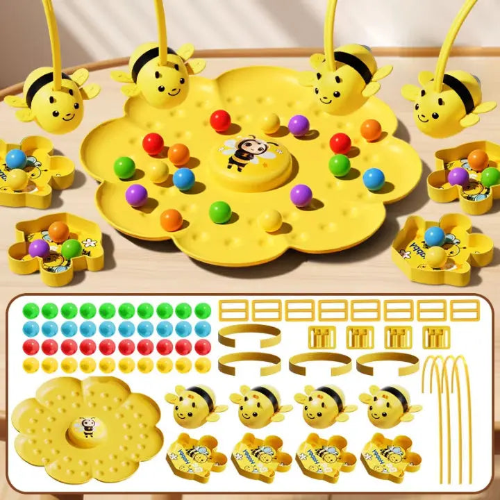 Dexterity Game Bee-Shaped Grabbers & Colorful Balls