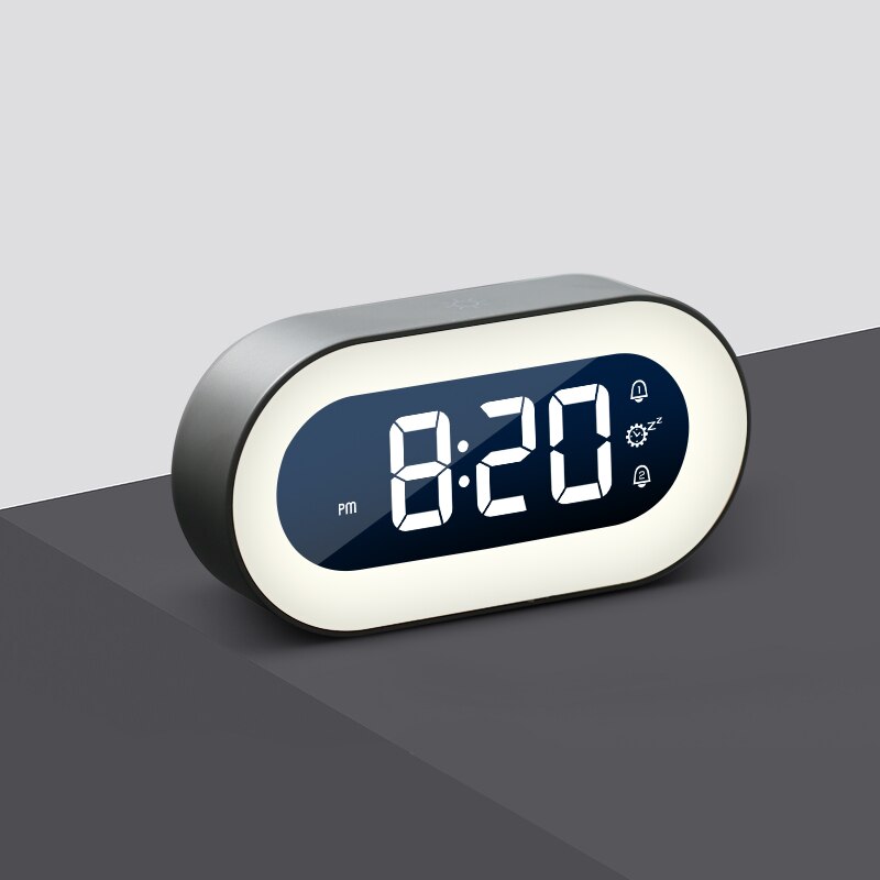 Digital Alarm Clock 5.7-Inch LED Dimmable Night Light