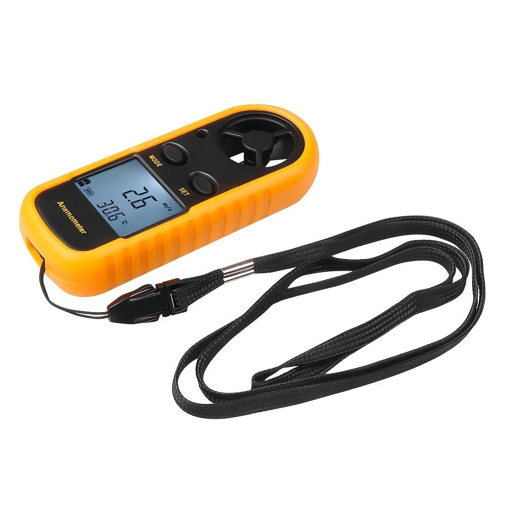 Digital Anemometer Backlit LCD Accurate Readings Pocket-Sized