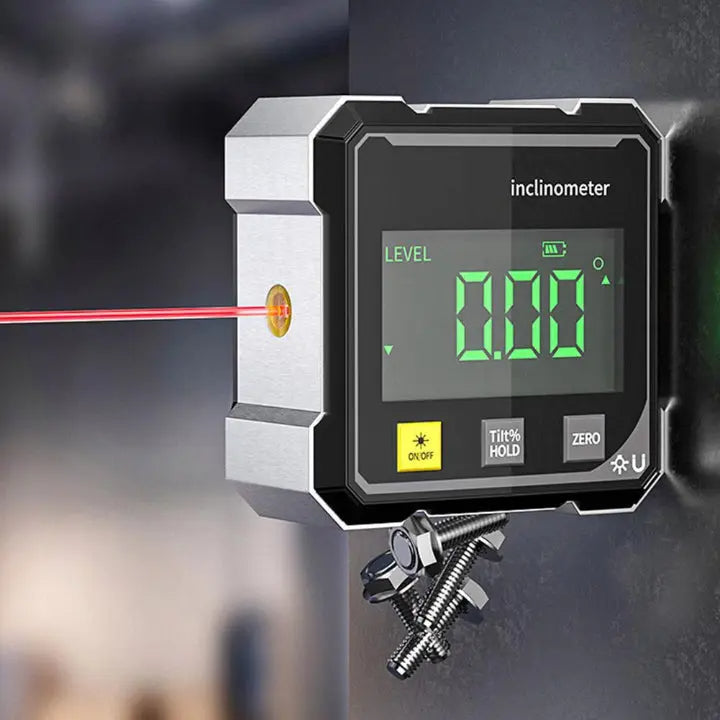 Digital Angle Finder Magnetic Base Laser Line & Backlit Display