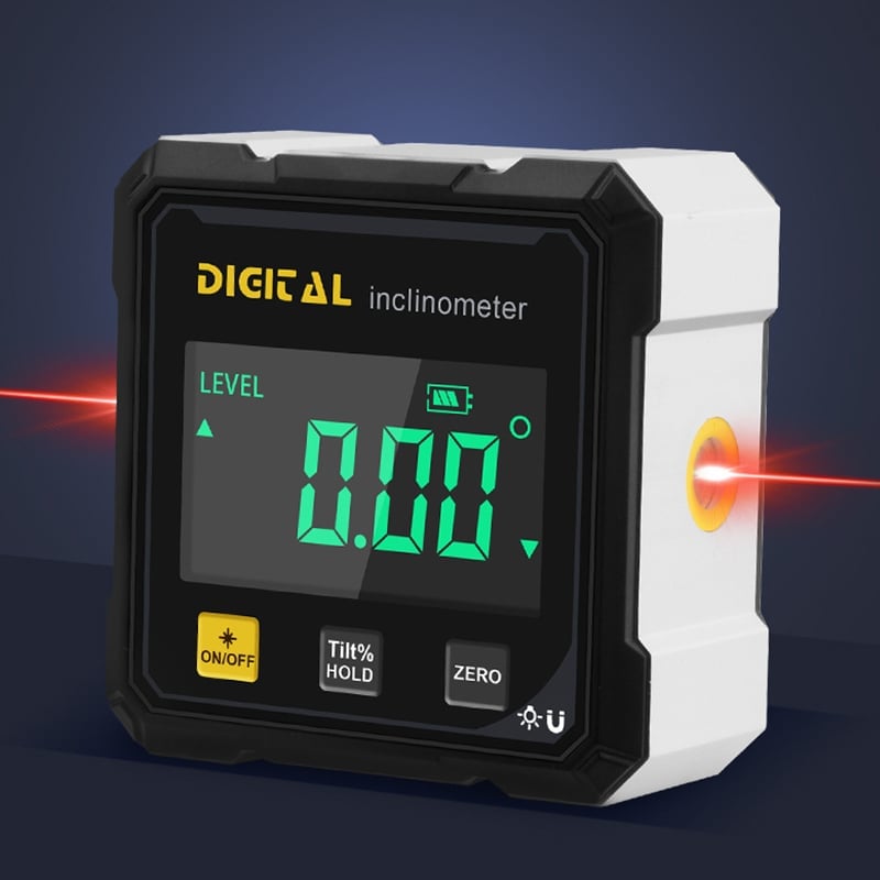 Digital Angle Gauge Magnetic Base & Illuminated LCD