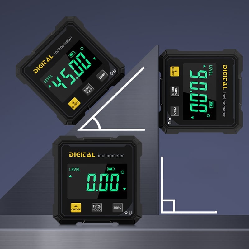 Digital Angle Level 360° Magnetic Base & Illuminated LCD