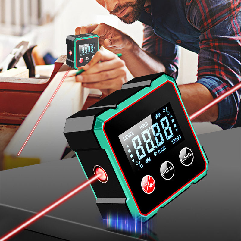 Digital Angle Meter Magnetic Base & Spirit Level Optional Laser