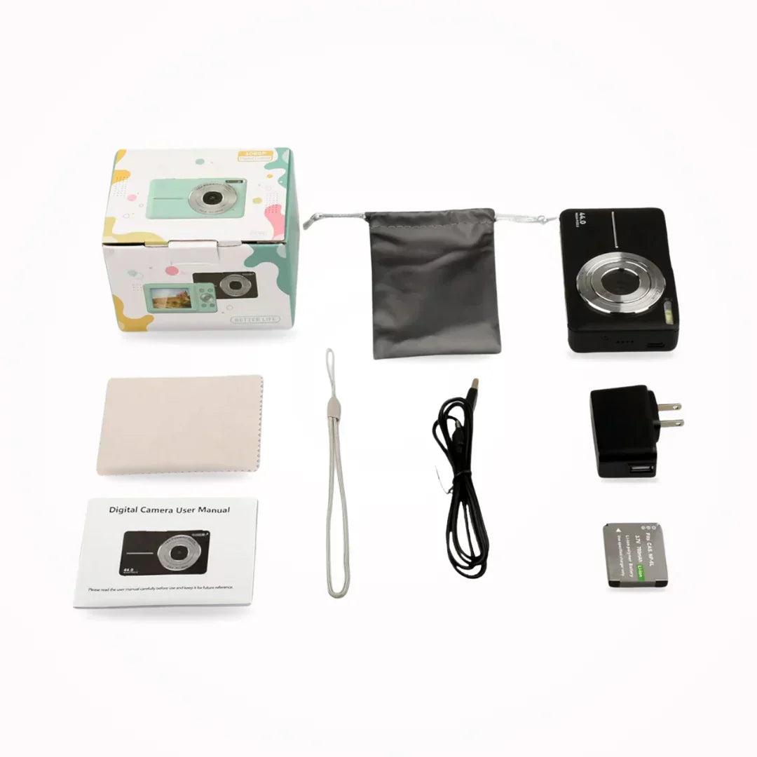 Digital Camera Retro Design One-Click 1080p Video