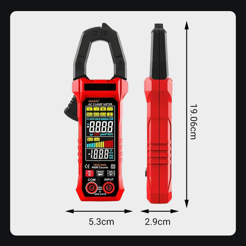 Digital Clamp Meter Auto-Ranging 600A AC/DC NCV