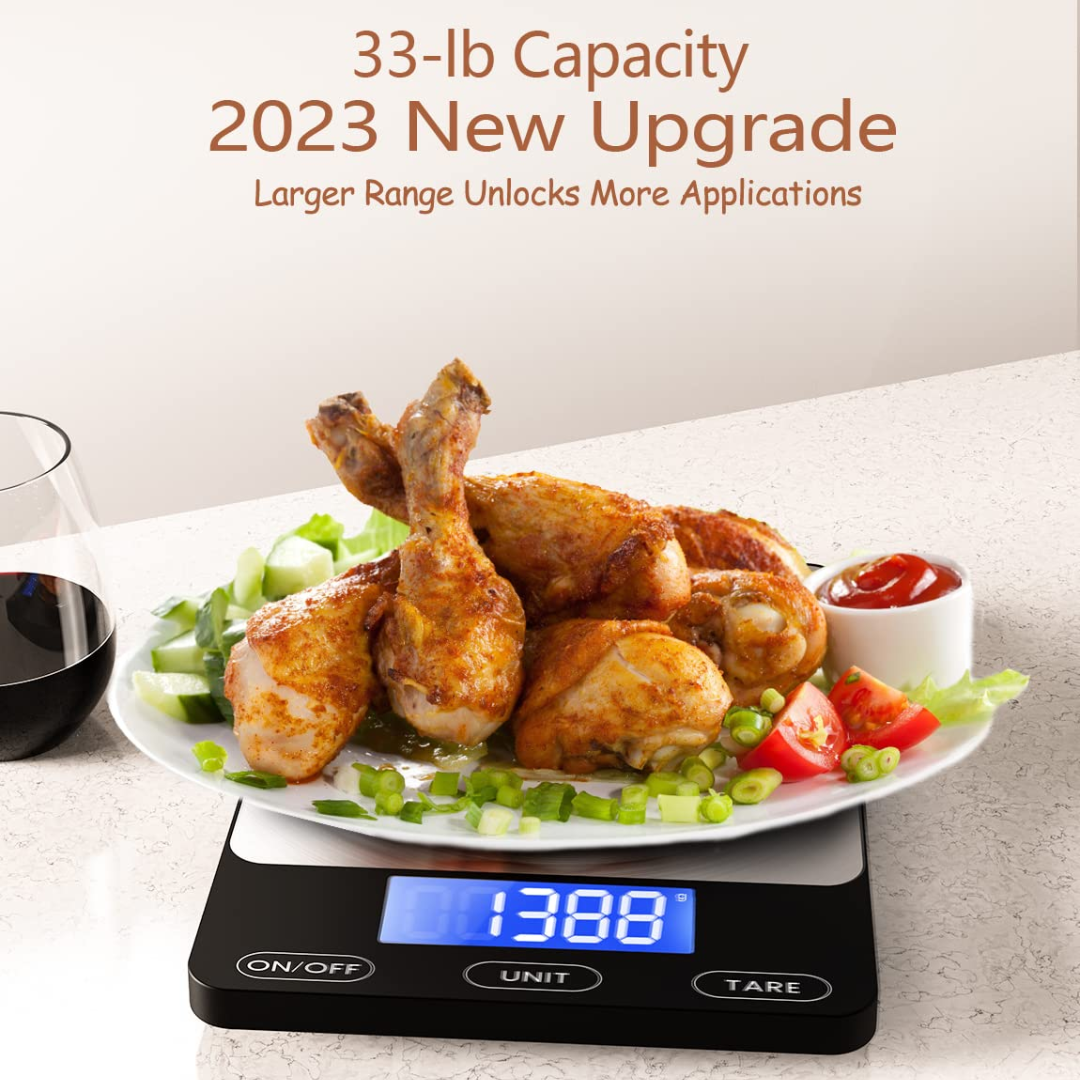 Digital Kitchen Scale 15 kg USB-C Rechargeable