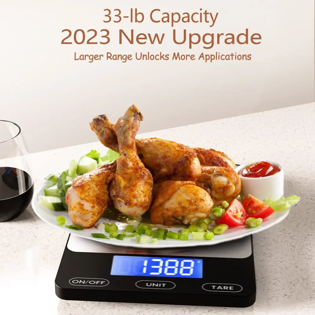 Digital Kitchen Scale Backlit LCD Tare 15 Kg Capacity