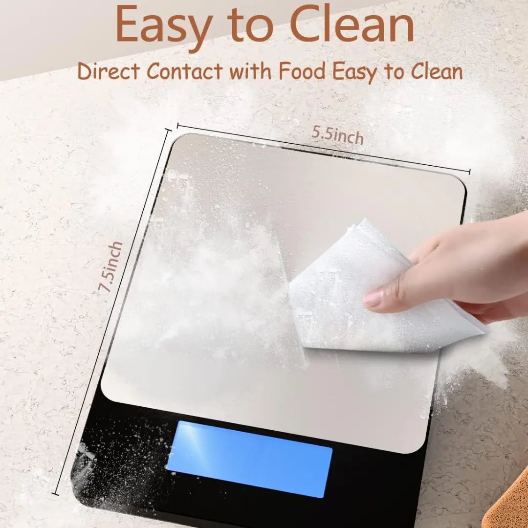 Digital Kitchen Scale Backlit LCD Tare 15 Kg Capacity