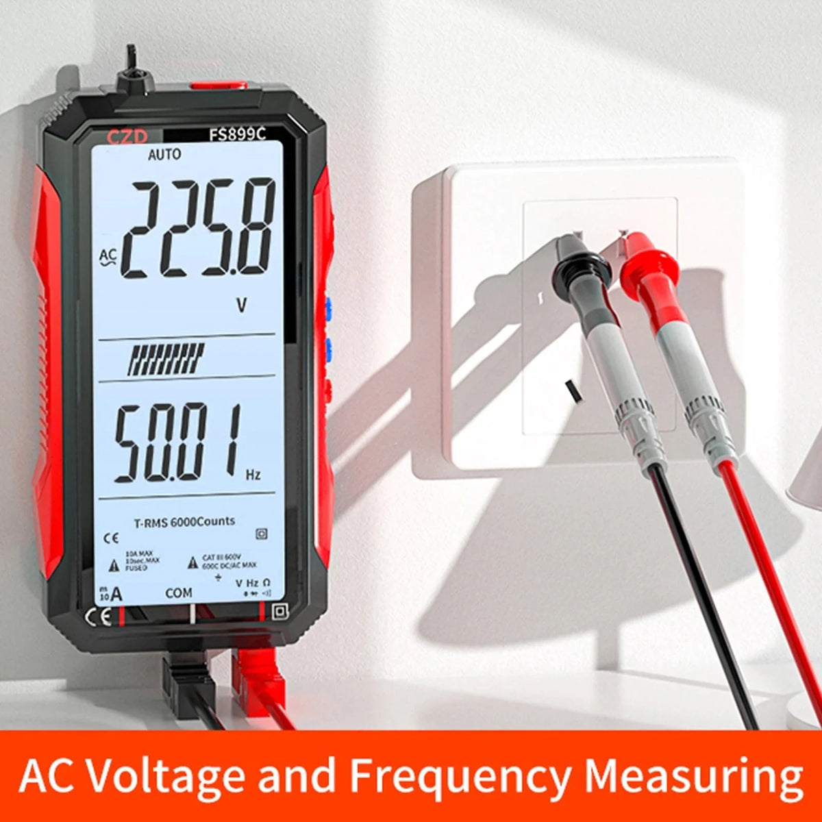 Digital Multimeter Auto-Range Large LCD USB Rechargeable