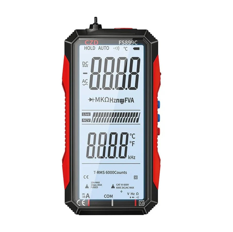 Digital Multimeter Auto-Range Large LCD USB Rechargeable