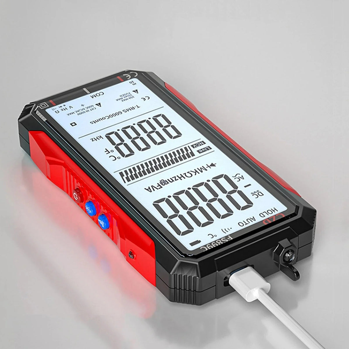 Digital Multimeter Auto-Range Large LCD USB Rechargeable
