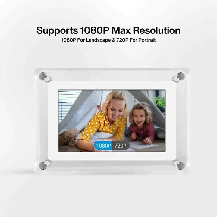Digital Photo Frame 7-Inch HD Wireless App & Rechargeable