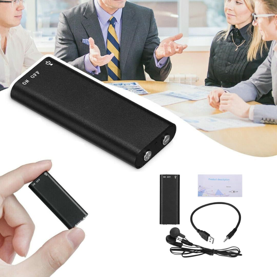 Digital Voice Recorder One-Touch Long Battery Lavalier Mic