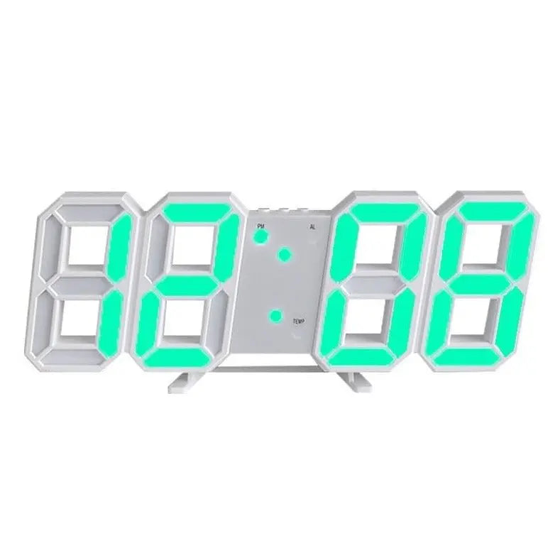 Digital Wall Clock Large Dimmable LED Remote & USB-Powered