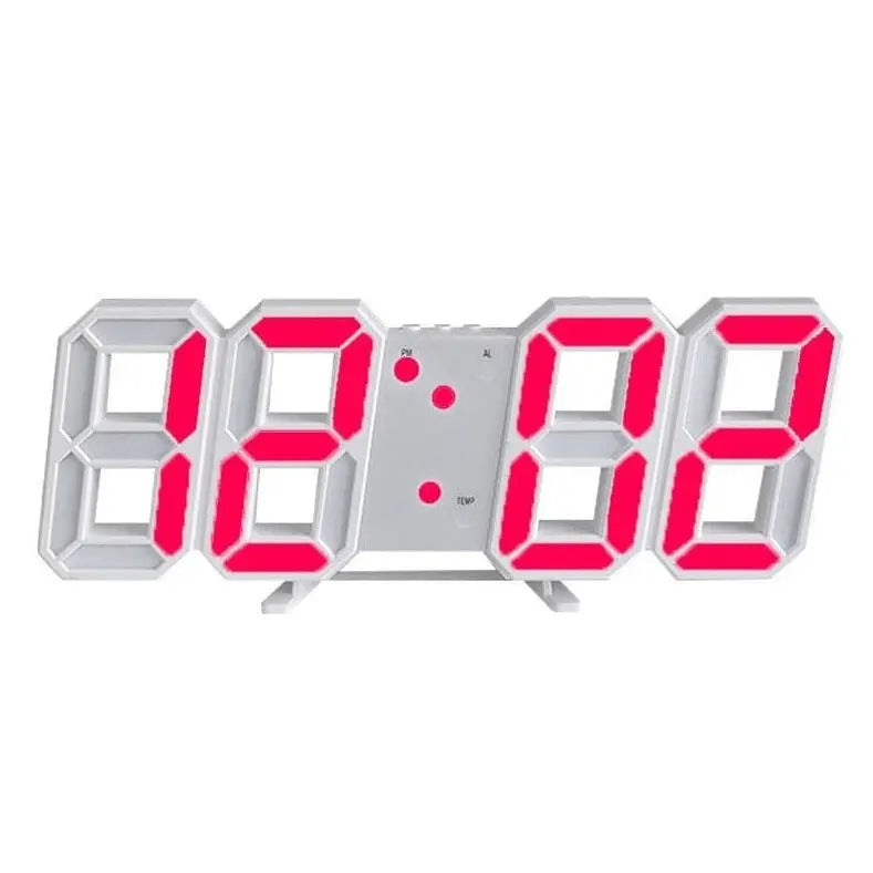 Digital Wall Clock Large Dimmable LED Remote & USB-Powered