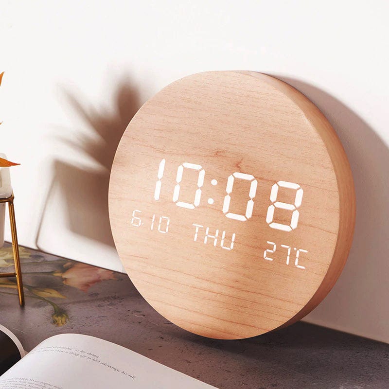Digital Wall Clock Scandinavian Minimalist Battery-Powered