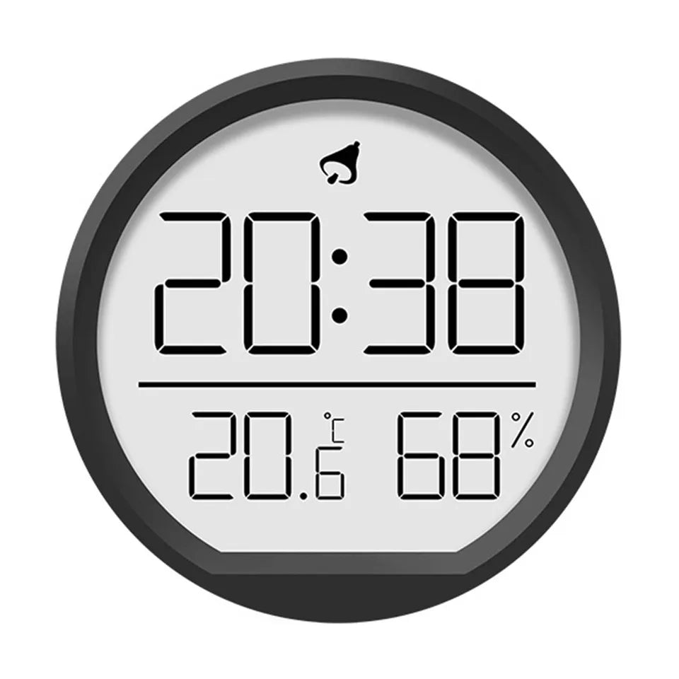 Digital Wall Clock Temperature & Humidity Magnetic Mount