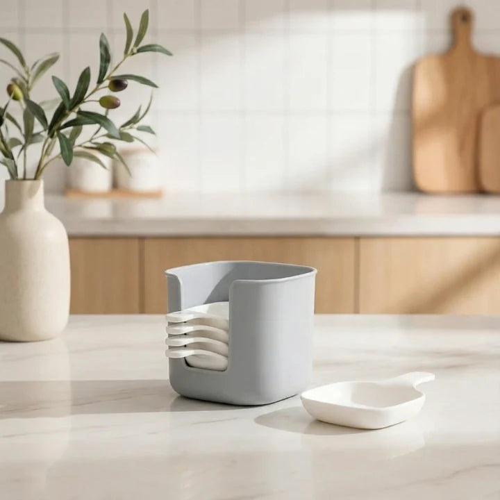 Dip Bowl Set Removable Bowls Space-Saving Holder