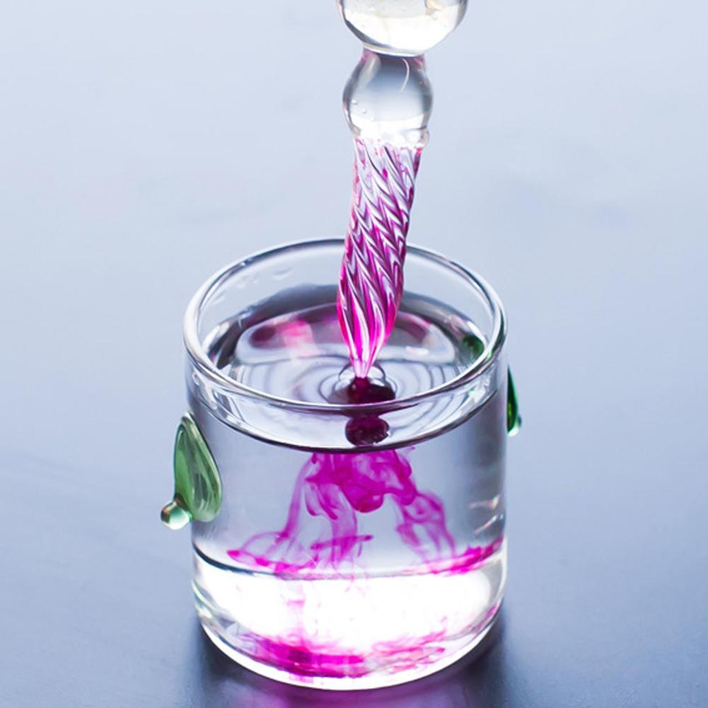 Dip Pen Mouth-Blown Crystal Spiral Tip