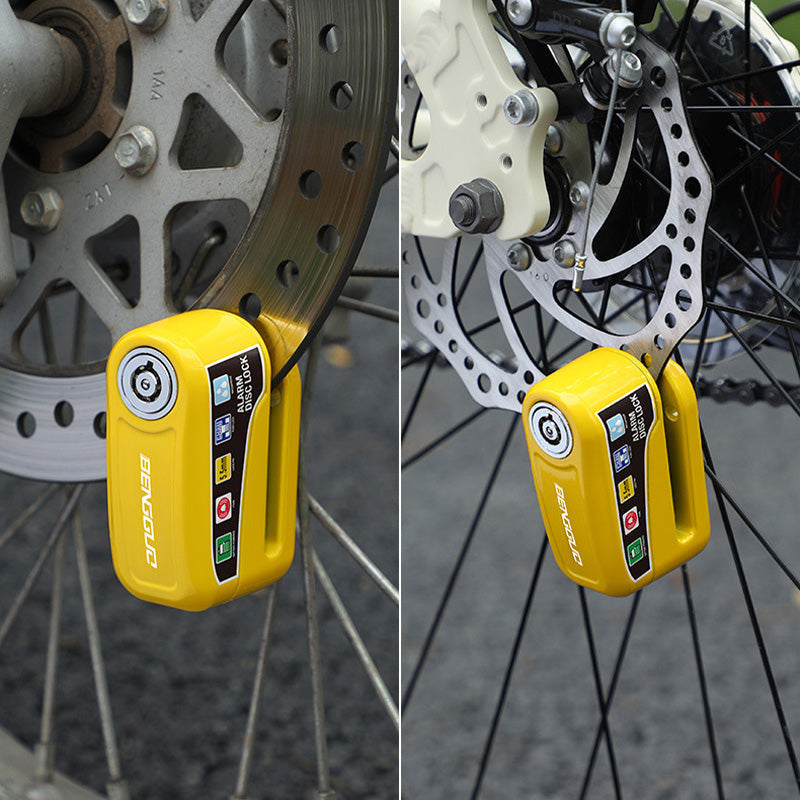 Disc Brake Lock 110 dB Alarm Keyless & Weatherproof