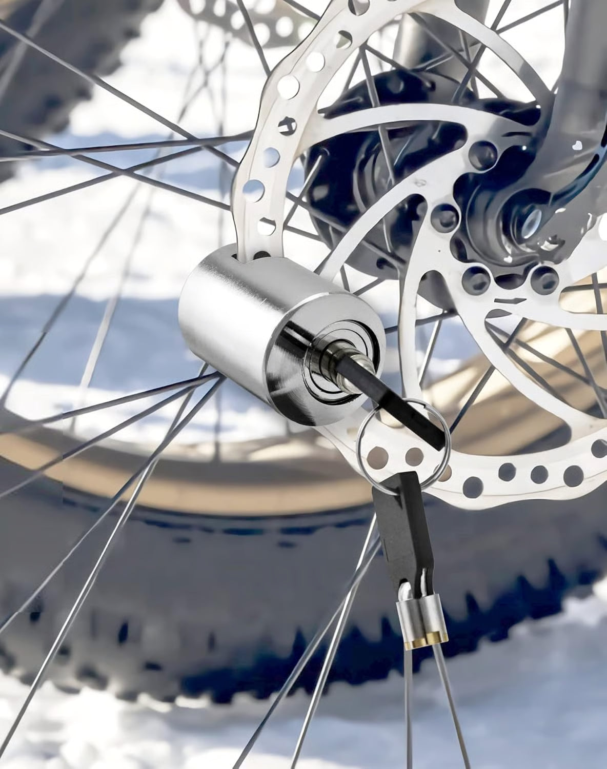 Disc Brake Lock Hardened Steel Weatherproof Universal Fit