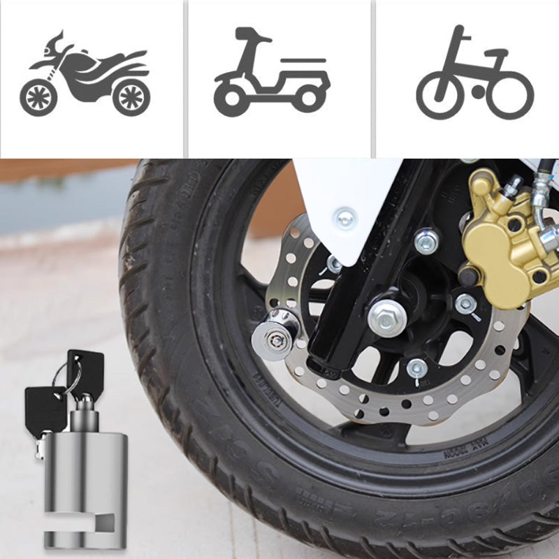 Disc Brake Lock Hardened Steel Weatherproof Universal Fit