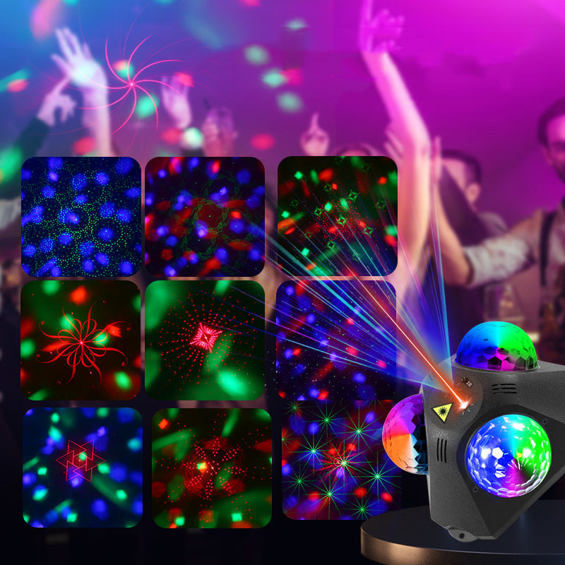 Disco Projector Music-Synced RGB Disco Balls & Lasers