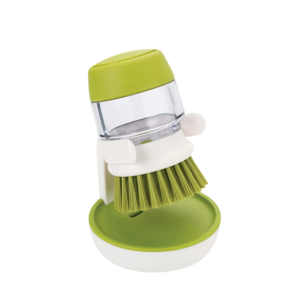 Dish Brush Refillable Soap Dispenser Scratch-Resistant Bristles