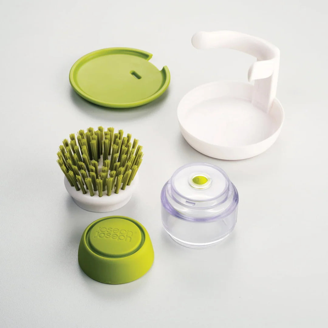 Dish Brush Refillable Soap Dispenser Scratch-Resistant Bristles