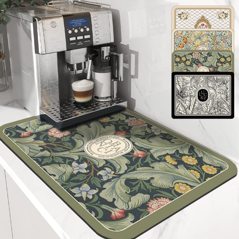 Dish Drying Mat Absorbent Polyester Non-Slip Antibacterial