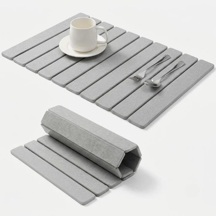 Dish Drying Mat Diatomite Stone Quick-Dry Foldable