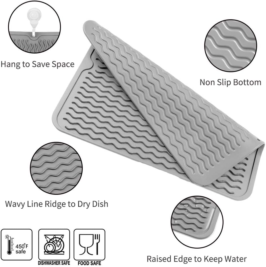 Dish Drying Mat Food-Grade Silicone Non-Slip