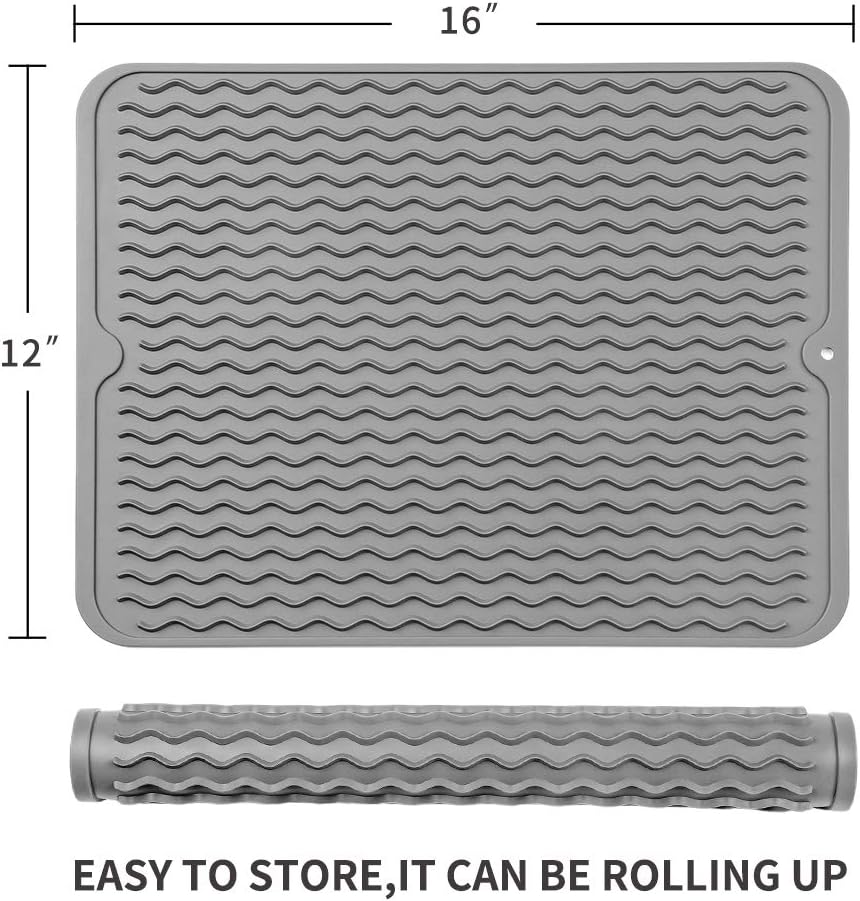 Dish Drying Mat Food-Grade Silicone Non-Slip