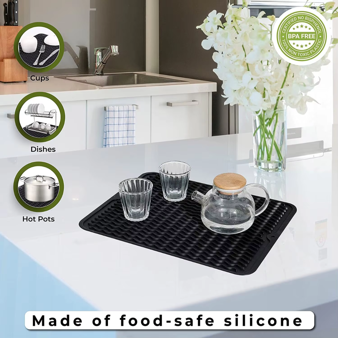 Dish Drying Mat Food-Grade Silicone Non-Slip
